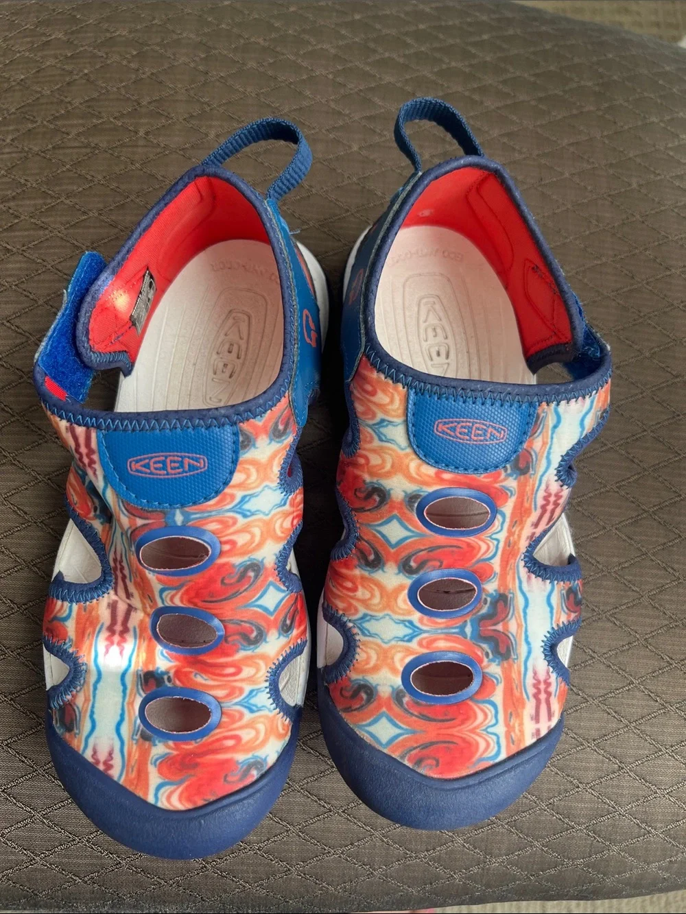 Keen Kids Blue & Orange Patterned Water Shoes